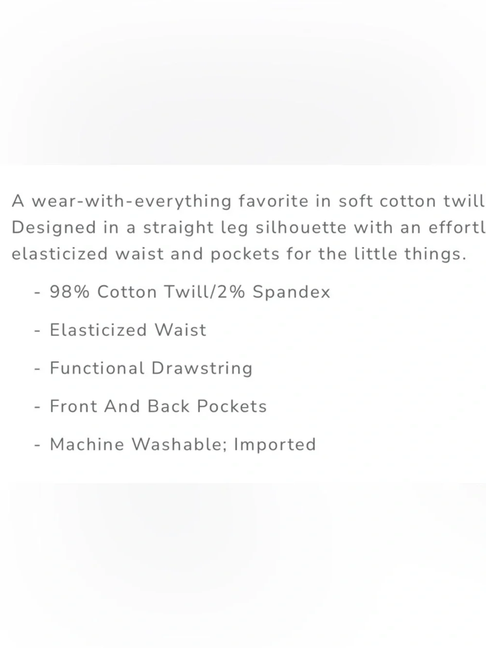 Janie and Jack Forest Green Pull-On Cotton Pants